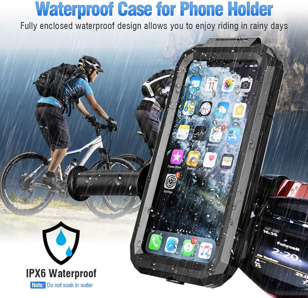 360° Bicycle Motor Bike Waterproof Phone Case Mount Holder